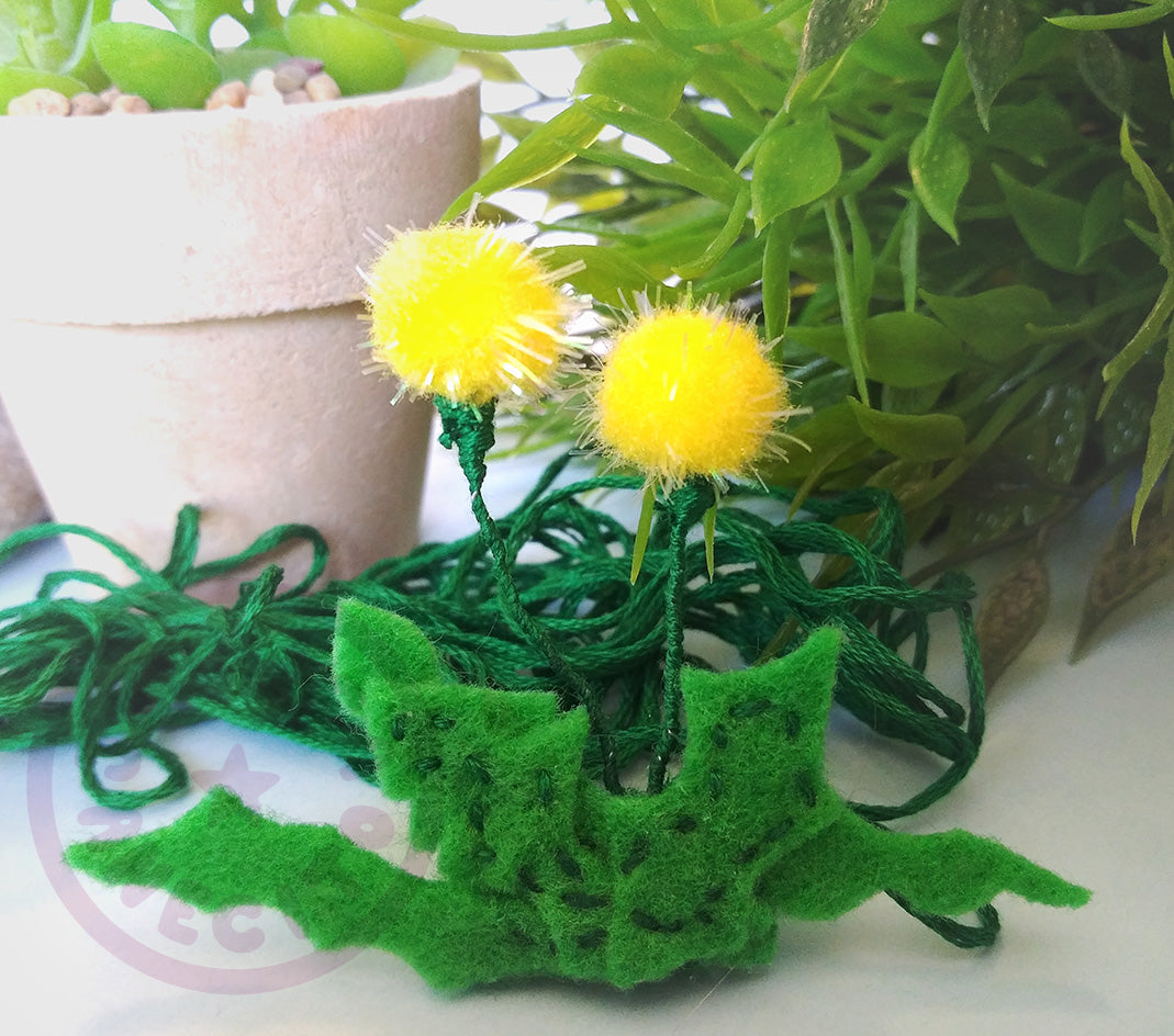 Dandelion Felt Pin
