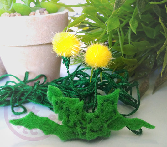 Dandelion Felt Pin
