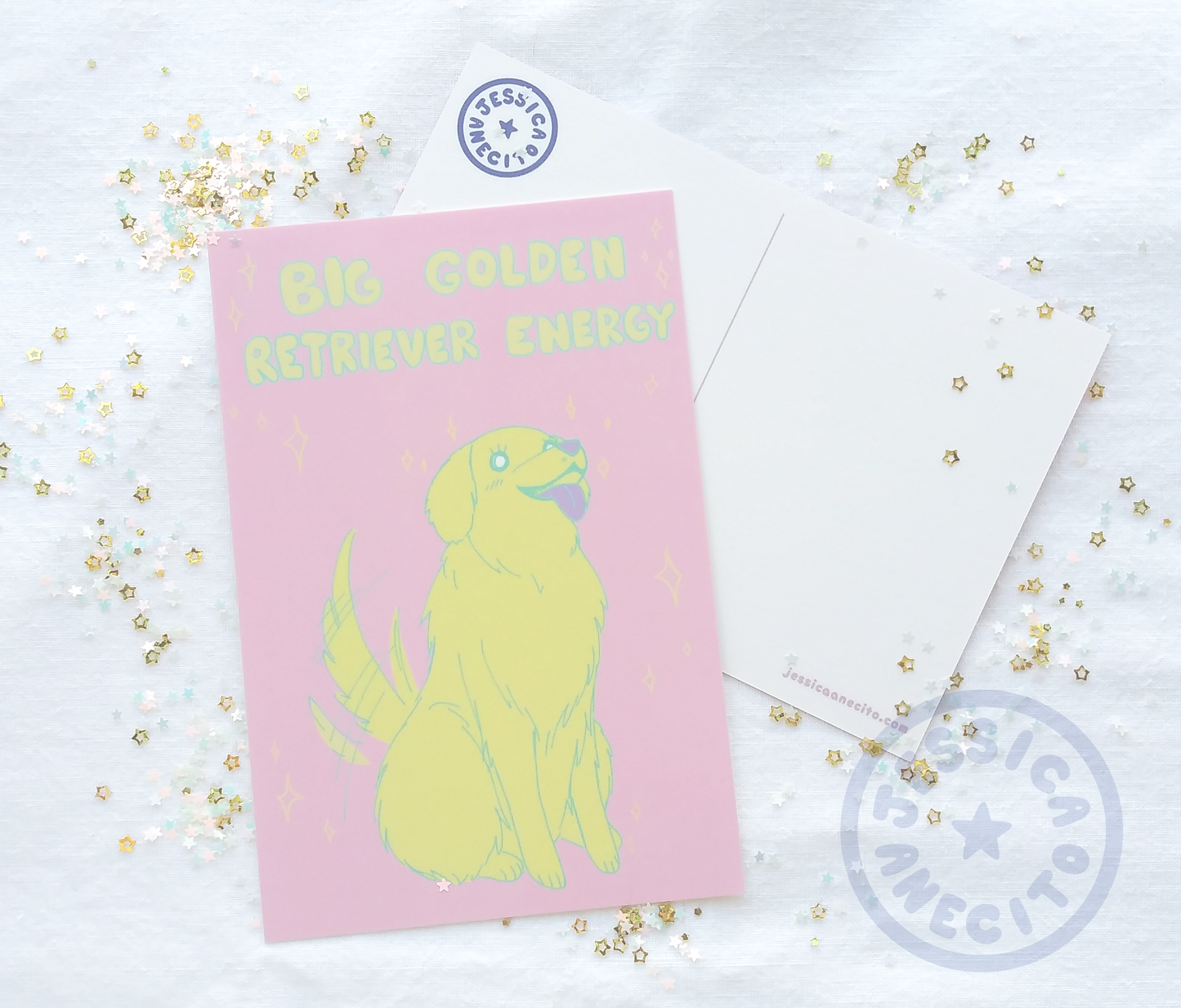 Golden Retriever Postcard Print
